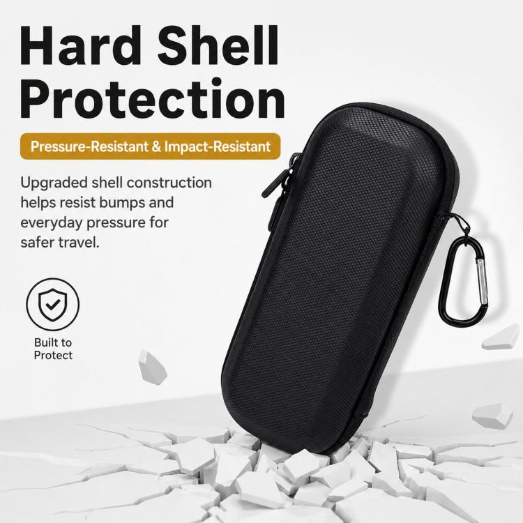 For Insta360 Luna Ultra Portable Carrying Case Hard EVA Travel Storage Bag with Carabiner(Grey) - Image 5