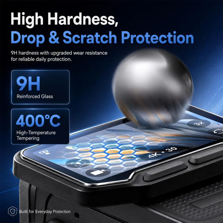 For Insta360 Luna Ultra PULUZ 9H HD Tempered Glass Screen Film + Lens Protector (Transparent) - Image 6