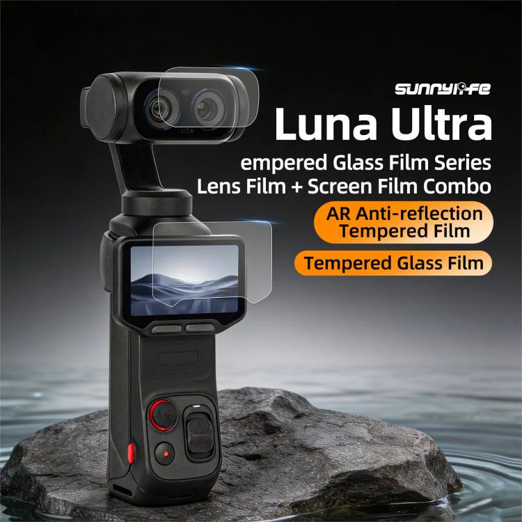 For Insta360 Luna Ultra Sunnylife Lens Screen Protector AR Anti-ReflectionTempered Glass Film(1 Set) - Image 3