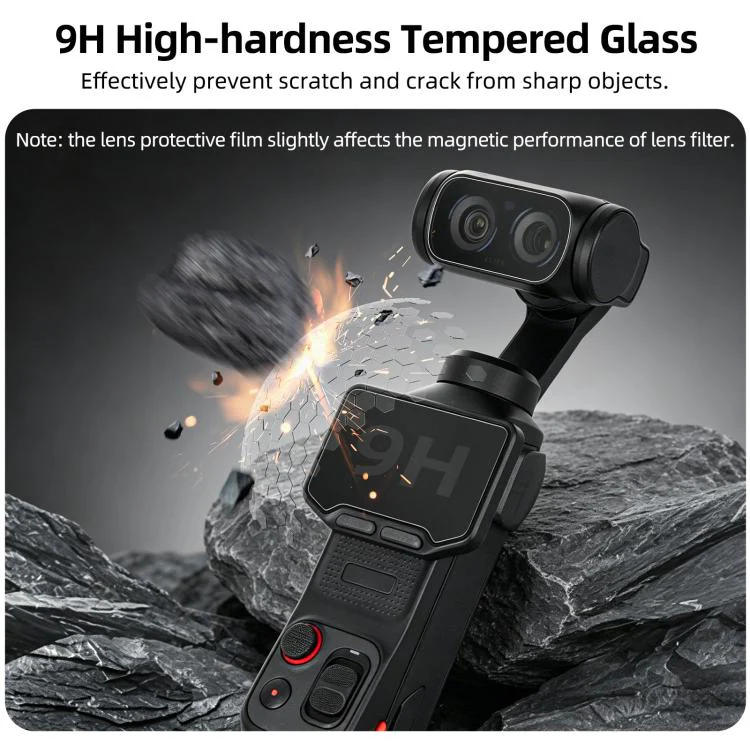 For Insta360 Luna Ultra Sunnylife Lens Screen Protector Tempered Glass Film(1 Set) - Image 5