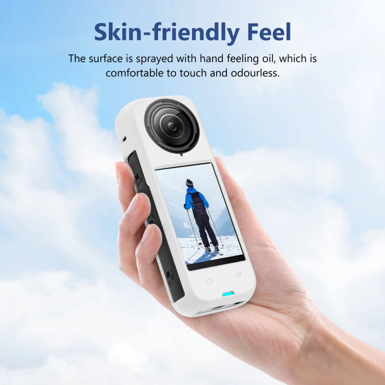 For Insta360 X4 PULUZ Full Body Dust-proof Silicone Protective Case (White) - Image 4