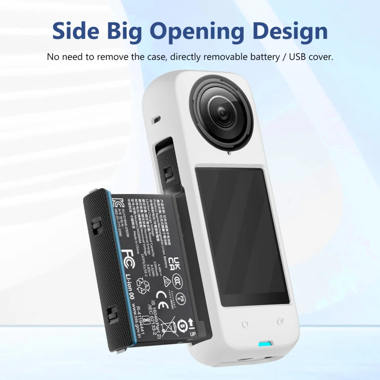 For Insta360 X4 PULUZ Full Body Dust-proof Silicone Protective Case (White) - Image 6