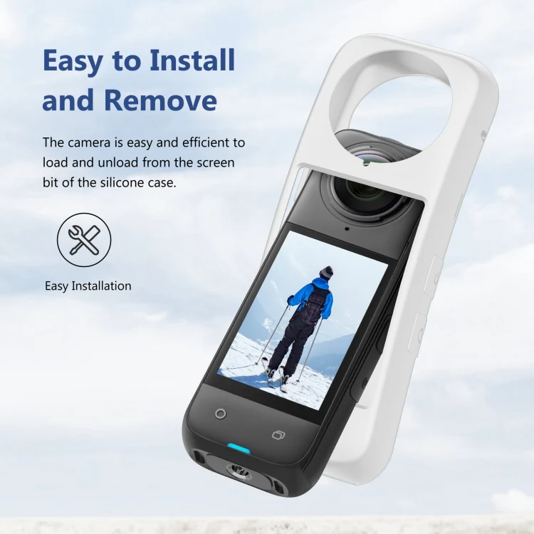 For Insta360 X4 PULUZ Full Body Dust-proof Silicone Protective Case (White) - Image 8