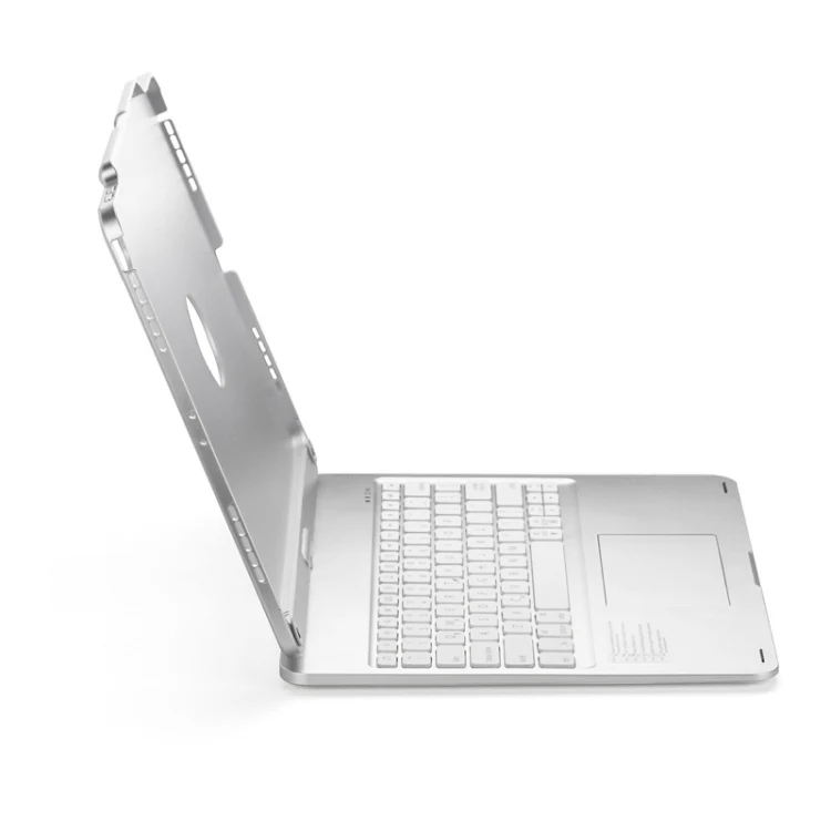For iPad Pro 12.9 Inch 2022/2021/2020/2018 Tablet Bluetooth Touch Keyboard With Backlight 360 Degree Rotation(Silver) - Image 5