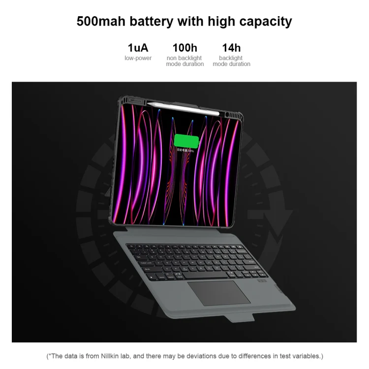 For iPad Pro 13 2024 Nillkin Backlit Version Bumper Link Keyboard Case - Image 12
