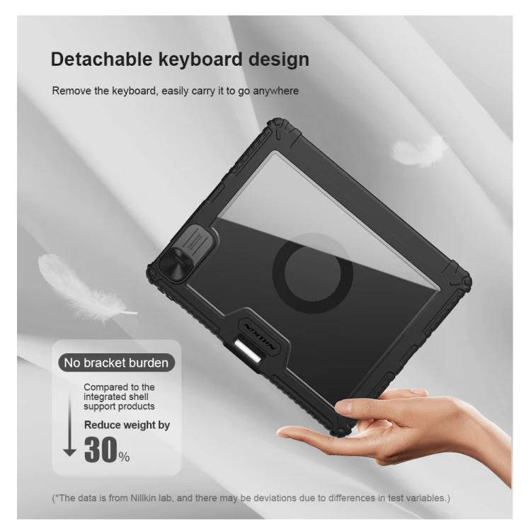 For iPad Pro 13 2024 Nillkin Backlit Version Bumper Link Keyboard Case - Image 5