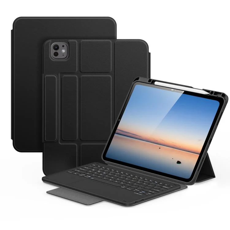 For iPad Pro 13 2025 / 2024 DUX DUCIS YK Series Magnetic Wireless Keyboard Vegan Leather Tablet Case(Black)
