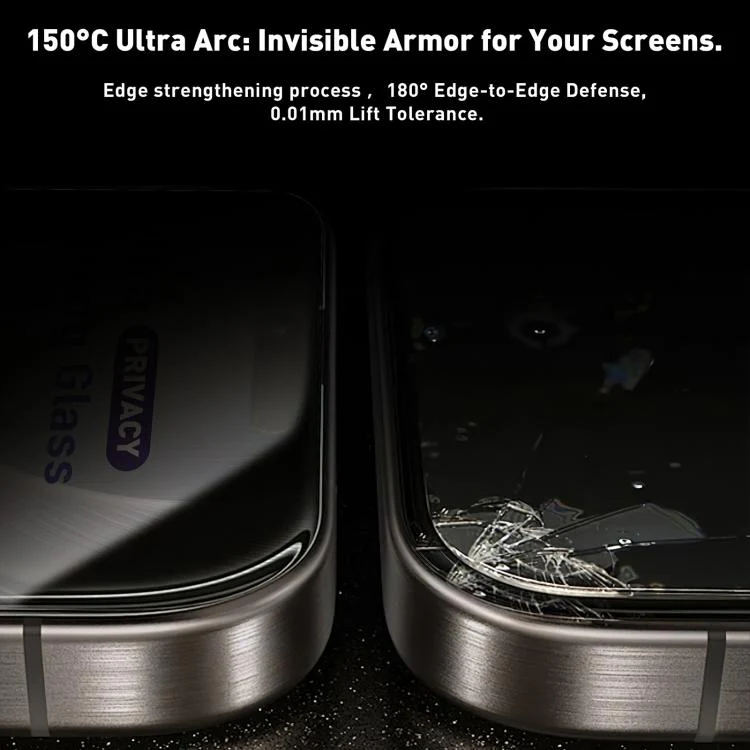 For iPhone 16 10pcs USG Easy Install Dust-proof Box Privacy Edge-to-Edge Tempered Glass Film with Lens Film - Image 7