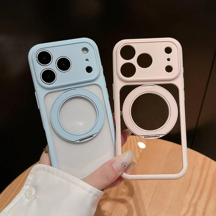 For iPhone 17 Pro Max Dopamine Rotation Pivot Holder Phone Case(Yellow) - Image 4