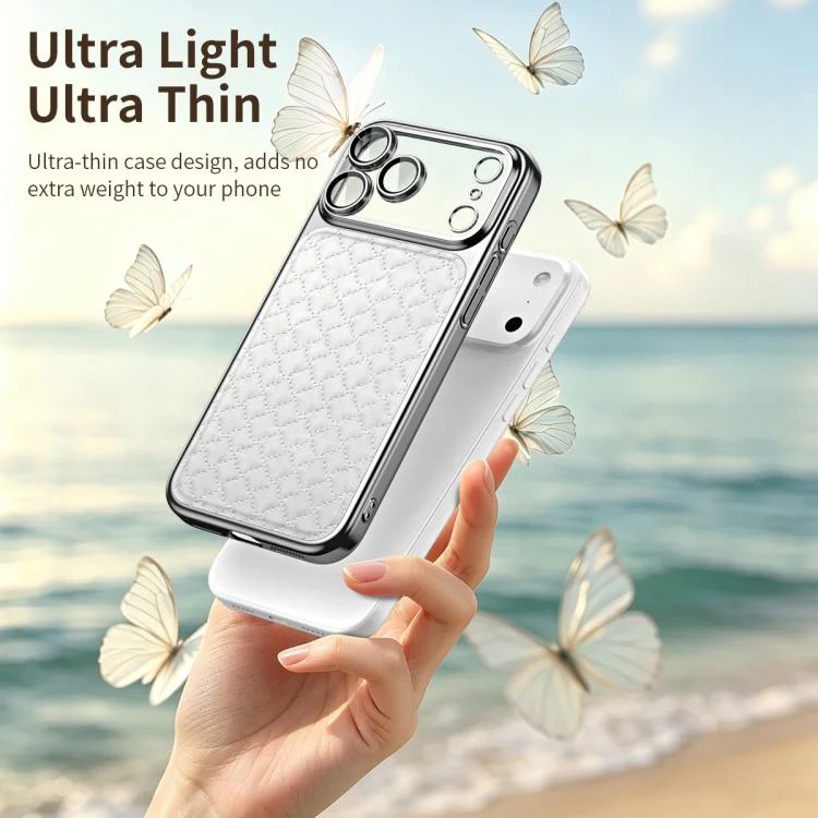 For iPhone 17 Pro Max Rhombus Texture Magnetic Vegan Leather Phone Case(Red) - Image 8