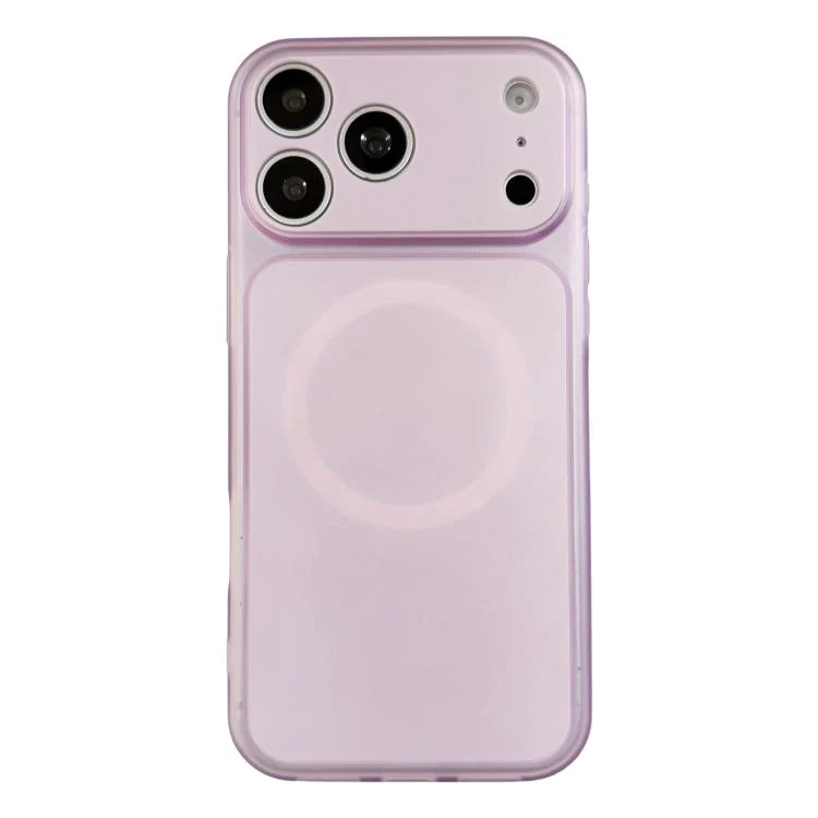 For iPhone 17 Pro Max Skin Feel Frosted Liquid Silicone Magnetic Phone Case(Purple)