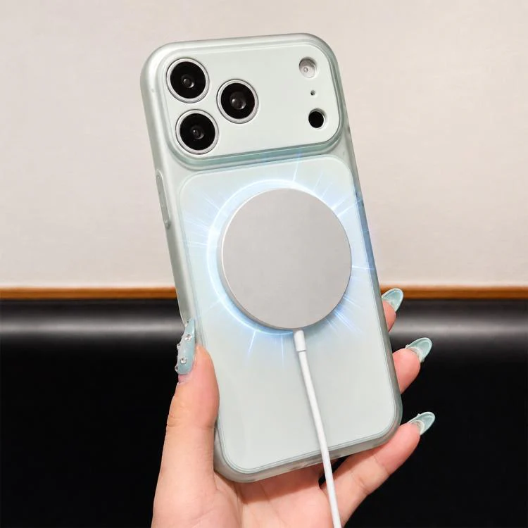 For iPhone 17 Pro Max Skin Feel Frosted Liquid Silicone Magnetic Phone Case(Yellow) - Image 6