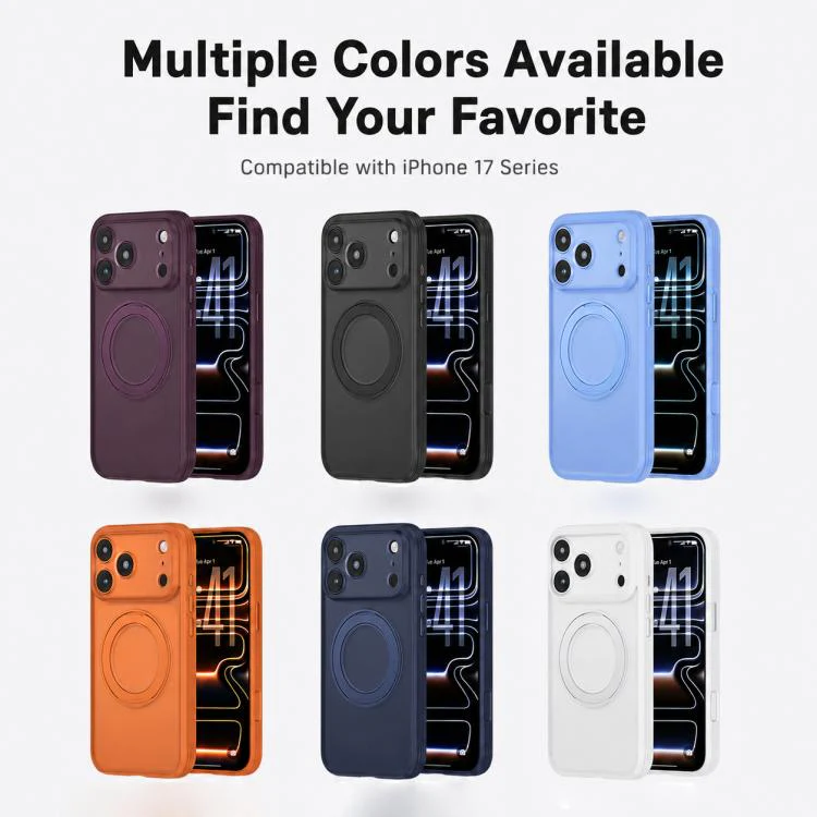 For iPhone 17 Pro Textured Non-slip Shockproof Magnetic Phone Case with Holder(White) - Image 13