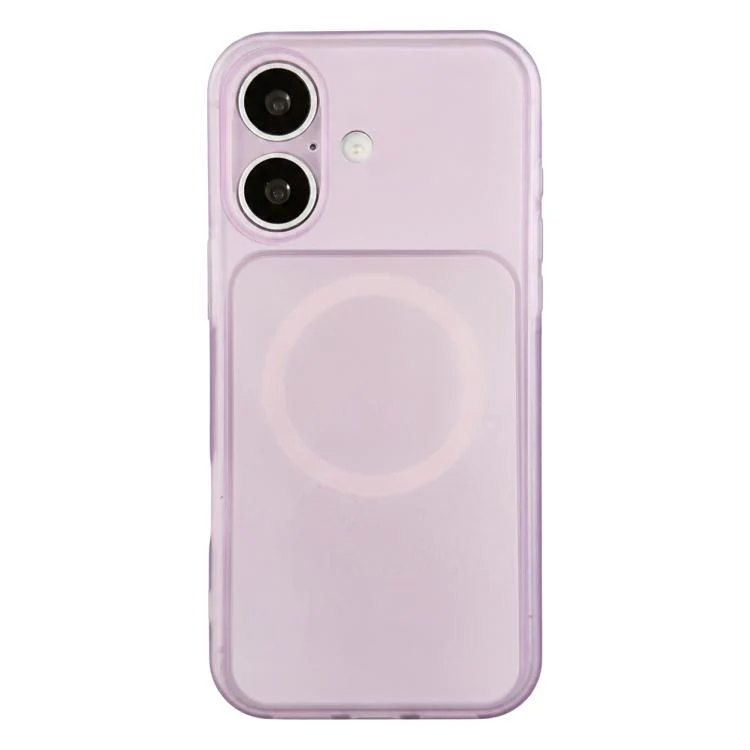 For iPhone 17 Skin Feel Frosted Liquid Silicone Magnetic Phone Case(Purple)