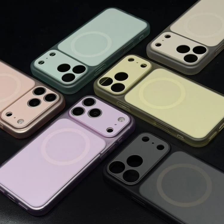 For iPhone 17 Skin Feel Frosted Liquid Silicone Magnetic Phone Case(Yellow) - Image 3