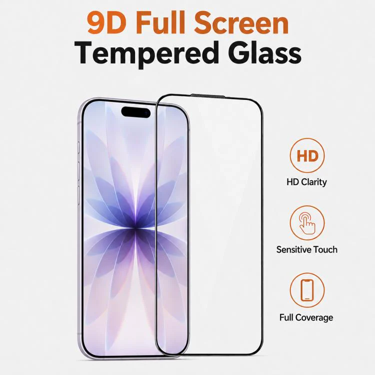 For iPhone 18 25pcs High Aluminum 380 Glue Silk Screen Printed Tempered Glass Film - Image 3