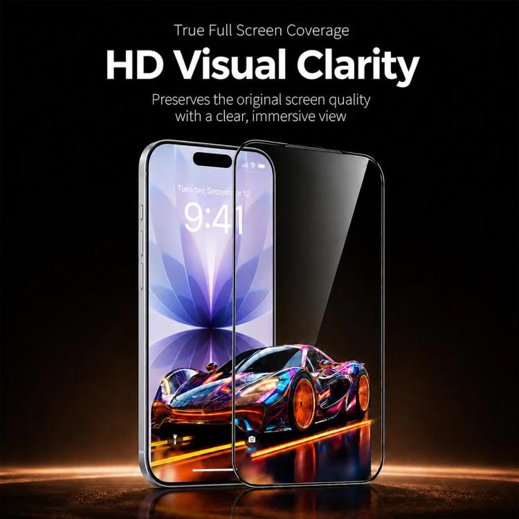 For iPhone 18 25pcs High Aluminum 380 Glue Silk Screen Printed Tempered Glass Film - Image 9