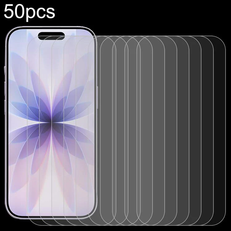 For iPhone 18 50pcs 0.18mm High Aluminum Tempered Glass Film