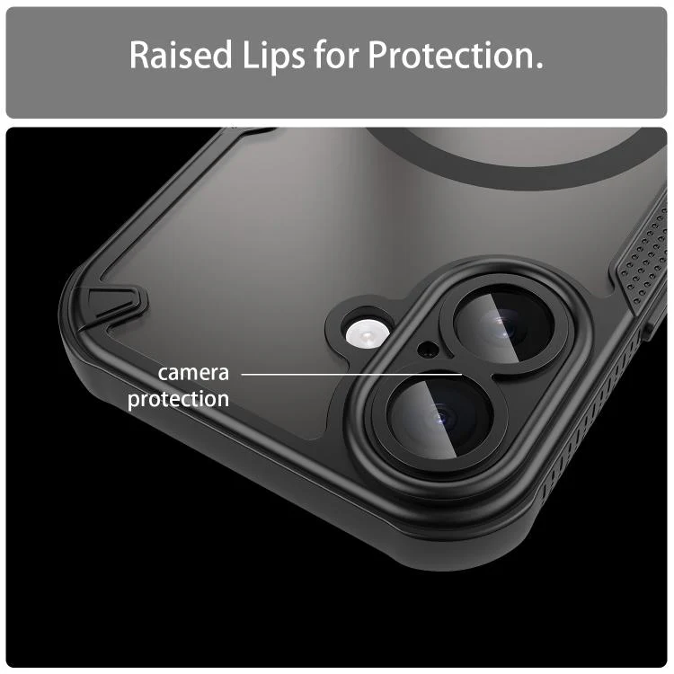 For iPhone 18 Armor Glaze MagSafe Magnetic Phone Case(Black) - Image 7