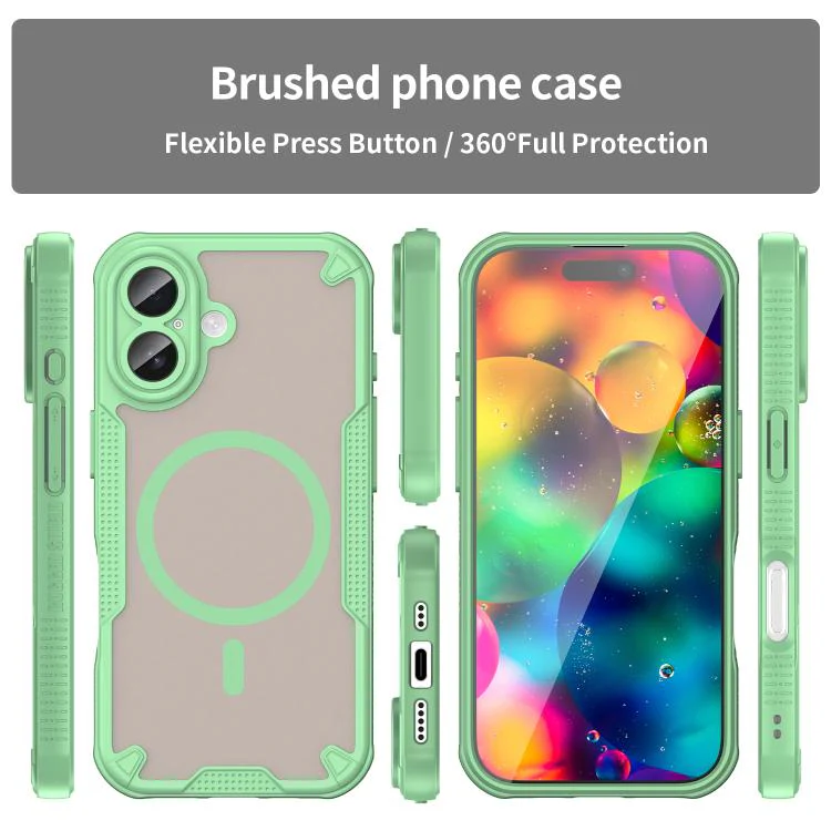 For iPhone 18 Armor Glaze MagSafe Magnetic Phone Case(Green) - Image 2