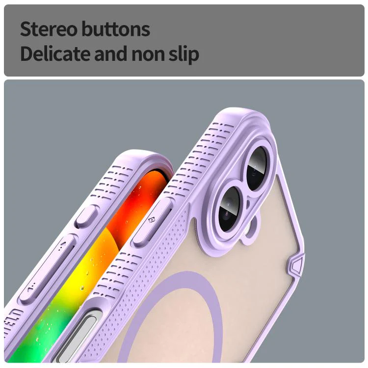 For iPhone 18 Armor Glaze MagSafe Magnetic Phone Case(Purple) - Image 6