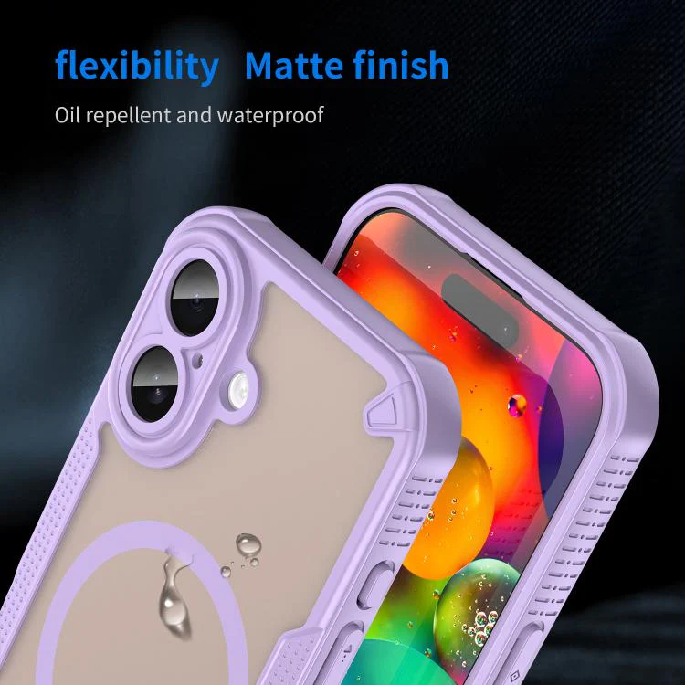 For iPhone 18 Armor Glaze MagSafe Magnetic Phone Case(Purple) - Image 8