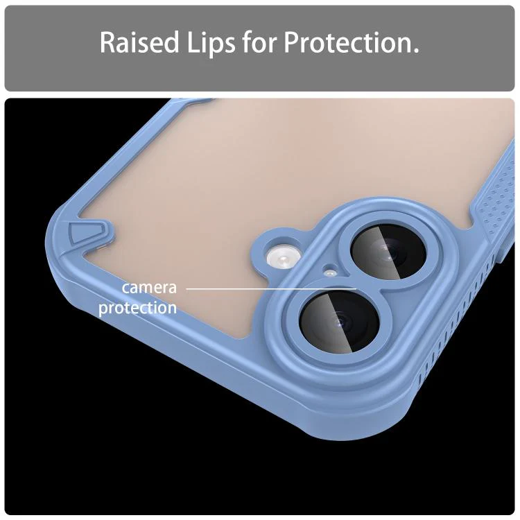 For iPhone 18 Armor Glaze PC Hybrid TPU Phone Case(Blue) - Image 7
