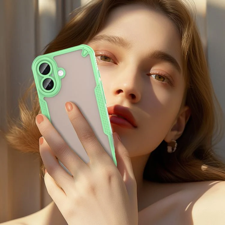 For iPhone 18 Armor Glaze PC Hybrid TPU Phone Case(Green) - Image 3