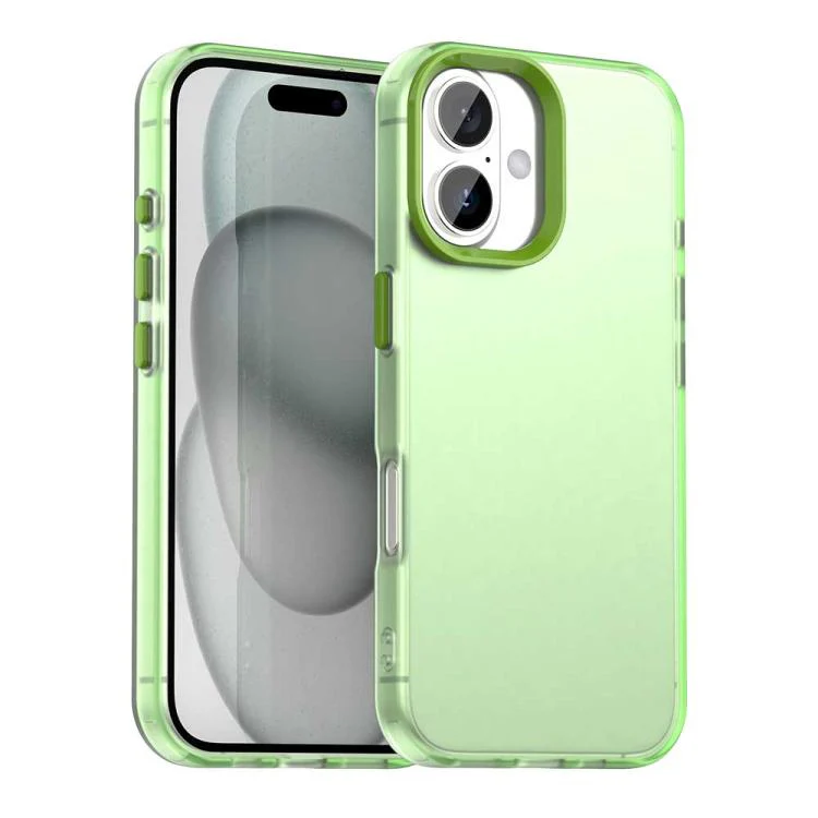 For iPhone 18 Candy PC Hybrid TPU Shockproof Phone Case(Green)