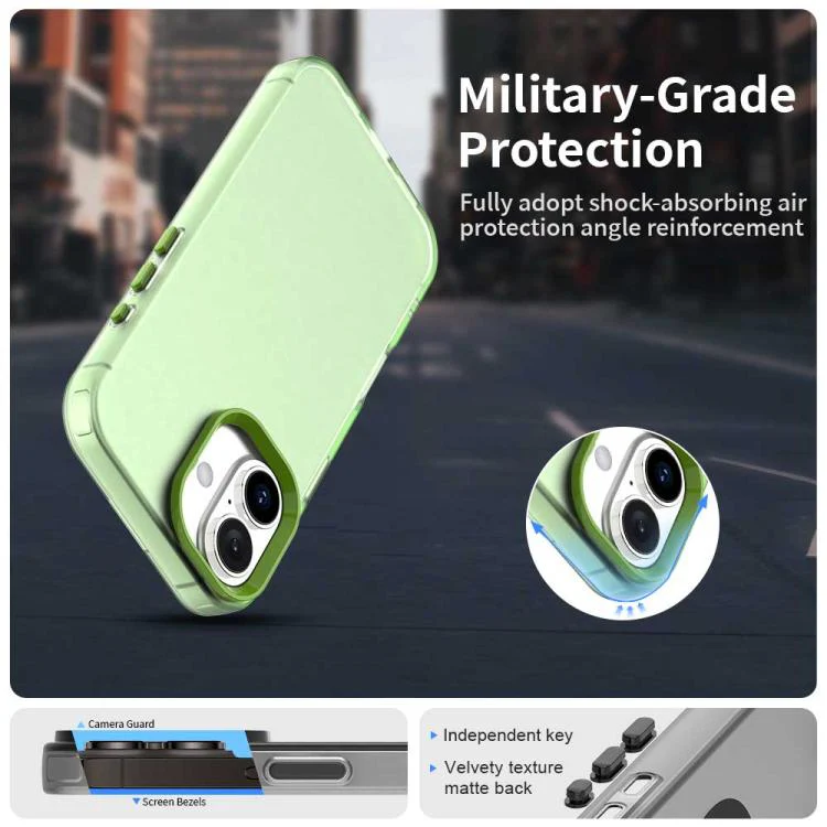 For iPhone 18 Candy PC Hybrid TPU Shockproof Phone Case(Green) - Image 2