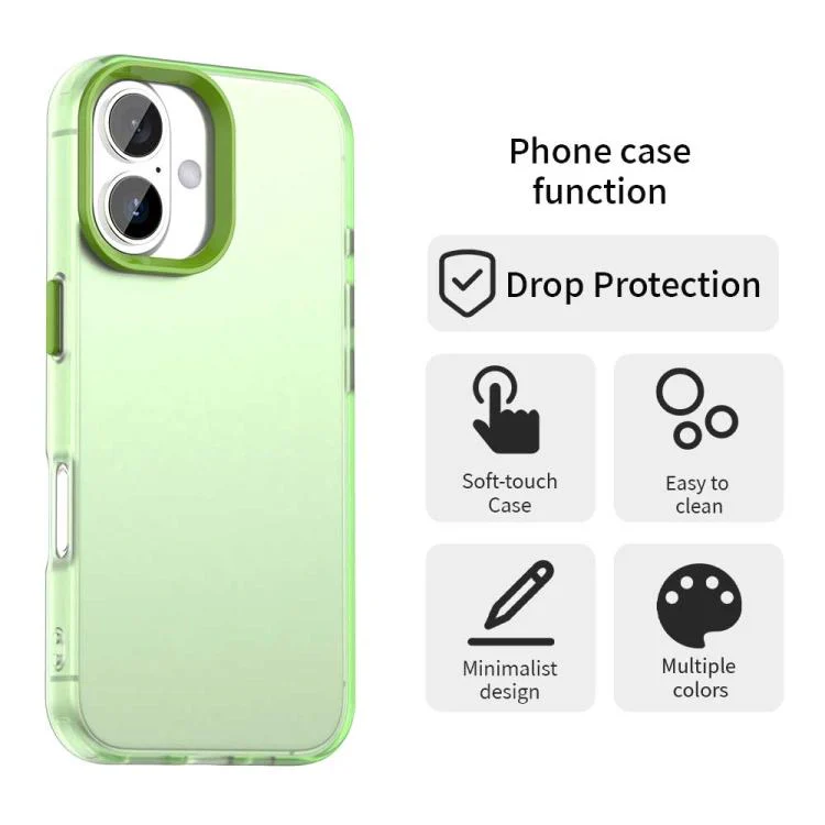For iPhone 18 Candy PC Hybrid TPU Shockproof Phone Case(Green) - Image 4