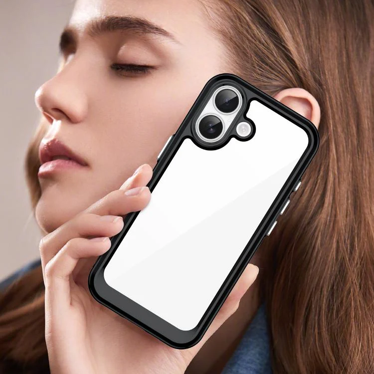 For iPhone 18 Colorful Series Acrylic + TPU Phone Case(Black) - Image 7