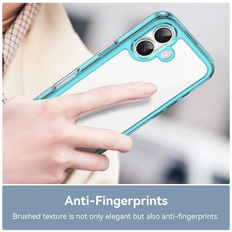 For iPhone 18 Colorful Series Acrylic + TPU Phone Case(Transparent Blue) - Image 5