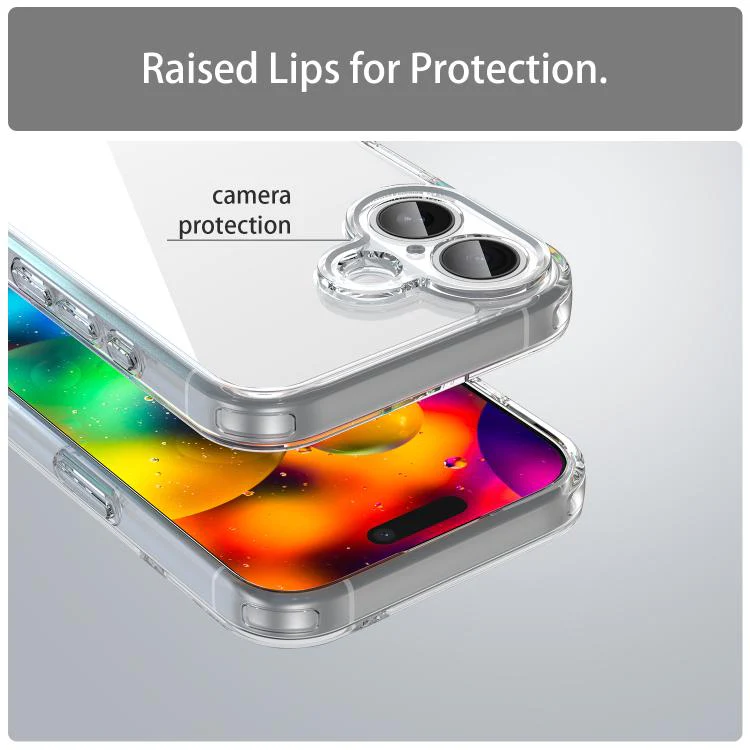 For iPhone 18 PC Hybrid TPU Airbag Shockproof Phone Case(Transparent) - Image 3