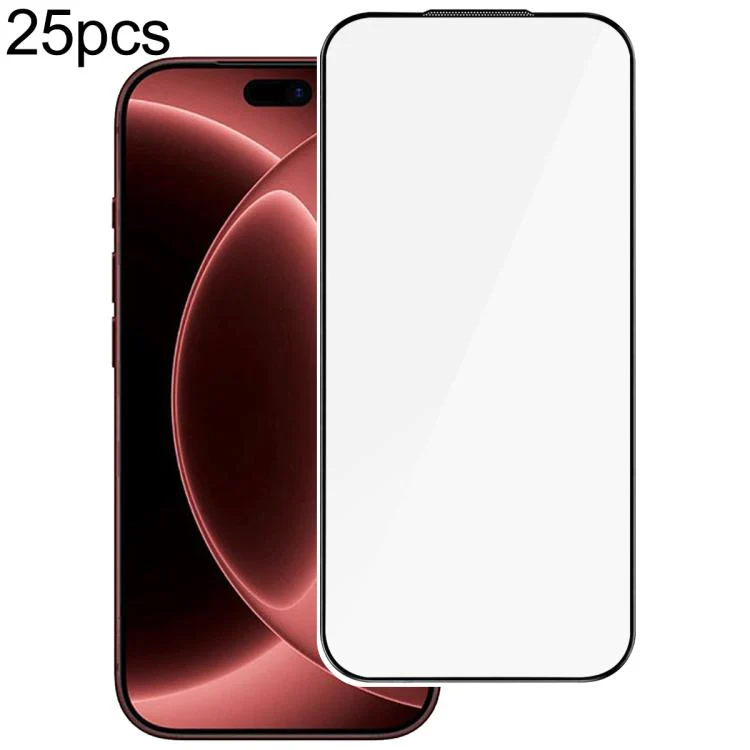 For iPhone 18 Pro 25pcs High Aluminum 380 Glue Silk Screen Printed Tempered Glass Film