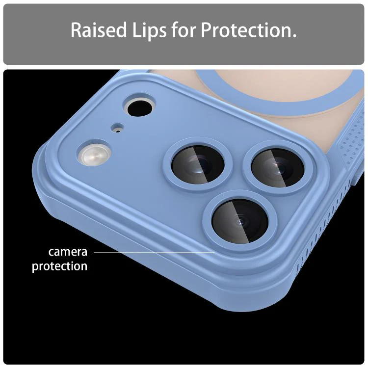 For iPhone 18 Pro Armor Glaze MagSafe Magnetic Phone Case(Blue) - Image 7