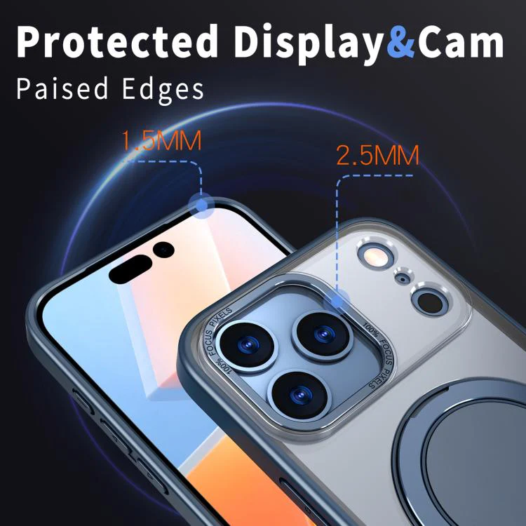 For iPhone 18 Pro Kalebol 360-degree Rotating MagSafe Magnetic Holder Phone Case(Blue) - Image 5