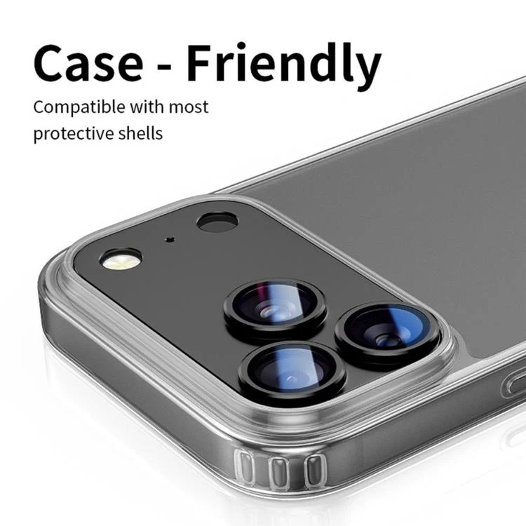 For iPhone 18 Pro Kalebol AR+AF Anti-Reflective Armor Full-Coverage Metal Lens Ring Film(Black) - Image 3