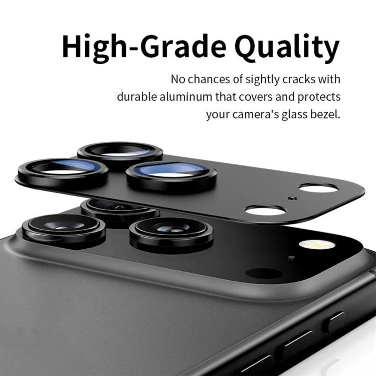 For iPhone 18 Pro Kalebol AR+AF Anti-Reflective Armor Full-Coverage Metal Lens Ring Film(Black) - Image 4