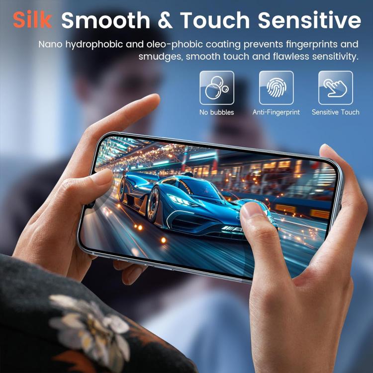 For iPhone 18 Pro Kalebol High-Aluminum Screen-Printed Full-Coverage Black-Border Privacy Tempered Glass Film - Image 10