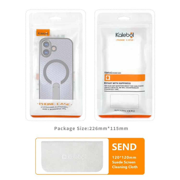 For iPhone 18 Pro kalebol Honeycomb Cooling MagSafe Holder Phone Case(Frosted Transparent) - Image 8