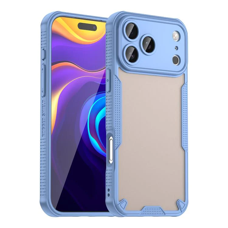 For iPhone 18 Pro Max Armor Glaze PC Hybrid TPU Phone Case(Blue)
