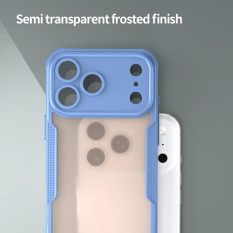 For iPhone 18 Pro Max Armor Glaze PC Hybrid TPU Phone Case(Blue) - Image 5