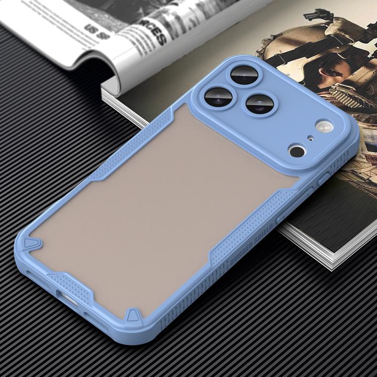 For iPhone 18 Pro Max Armor Glaze PC Hybrid TPU Phone Case(Blue) - Image 9