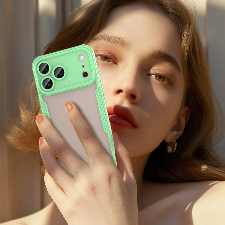 For iPhone 18 Pro Max Armor Glaze PC Hybrid TPU Phone Case(Green) - Image 3