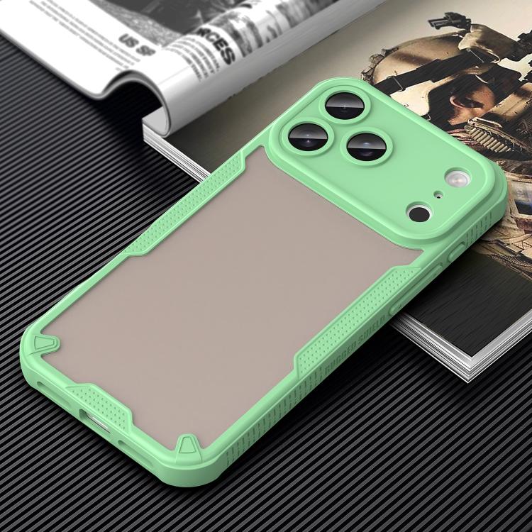 For iPhone 18 Pro Max Armor Glaze PC Hybrid TPU Phone Case(Green) - Image 9
