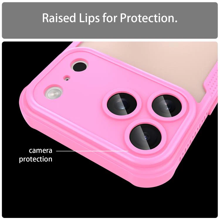 For iPhone 18 Pro Max Armor Glaze PC Hybrid TPU Phone Case(Pink) - Image 7