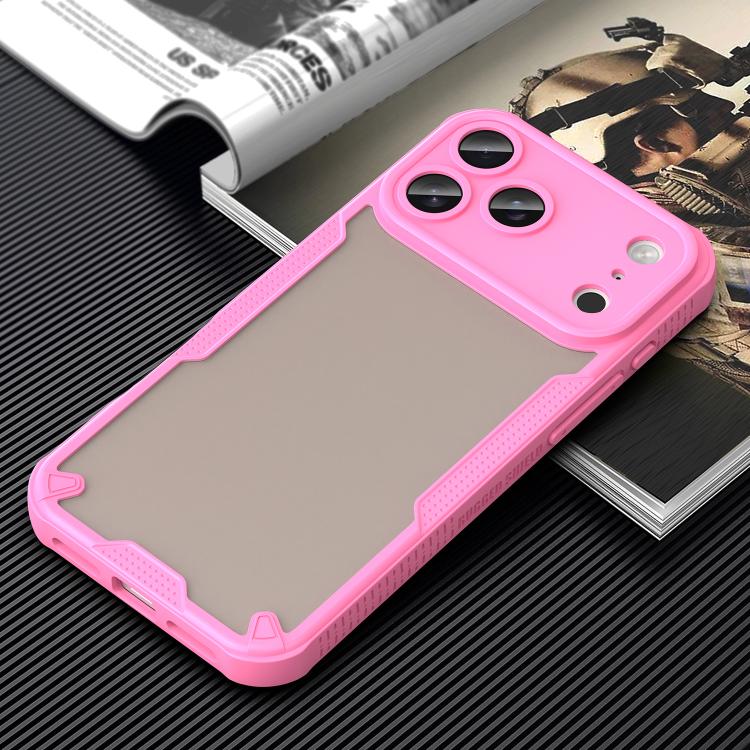 For iPhone 18 Pro Max Armor Glaze PC Hybrid TPU Phone Case(Pink) - Image 9