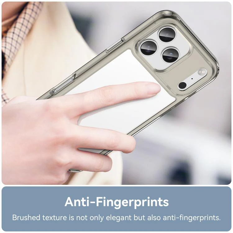 For iPhone 18 Pro Max Colorful Series Acrylic + TPU Phone Case(Transparent Grey) - Image 5