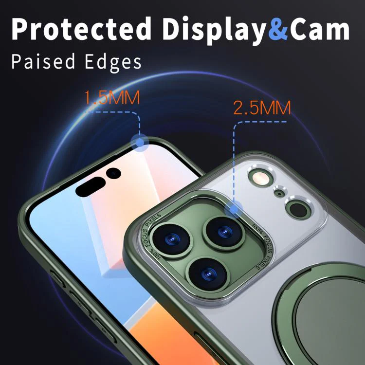 For iPhone 18 Pro Max Kalebol 360-degree Rotating MagSafe Magnetic Holder Phone Case(Green) - Image 5